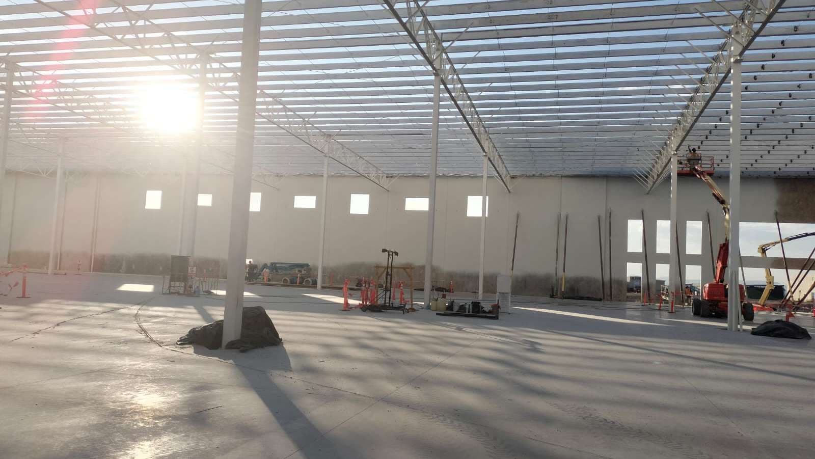 Construcción de nave industrial en ejecución